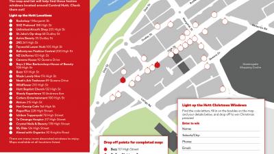 Light up the Hutt map Map of participating businesses